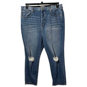 torrid Jeans Blue Medium Wash Distressed High Rise Straight Leg in Size 20R  NWT
